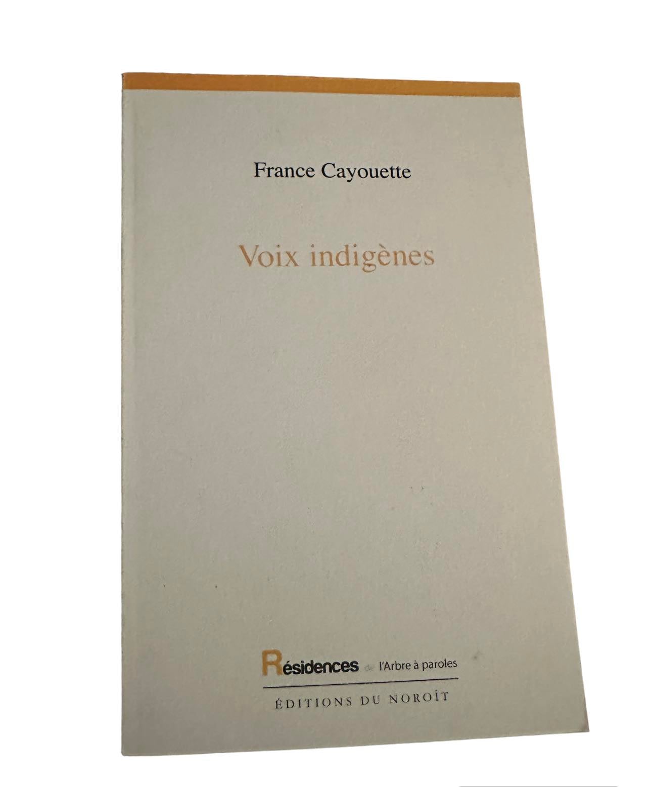 Livre Voix Indigènes - France Cayouette