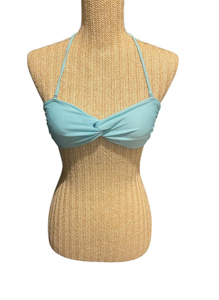 Haut de maillot de bain bleu ciel torsadé Ardène Swim