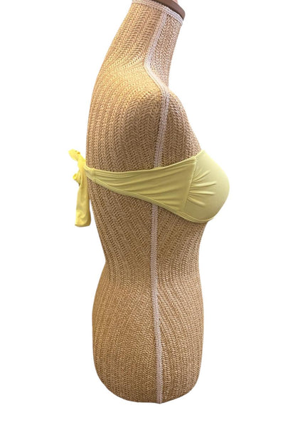 Haut de maillot de bain à coque jaune fluo, Ardène Swim