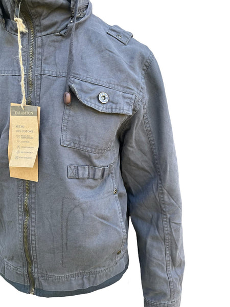 Manteau à capuche Kalamton gris Garçon