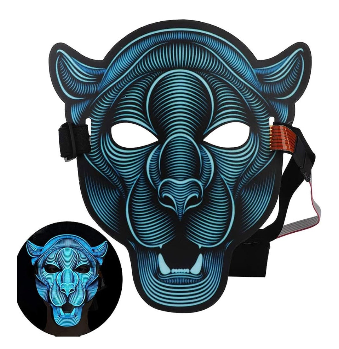 Masque panthère lumineux réactif au son – Goodmark