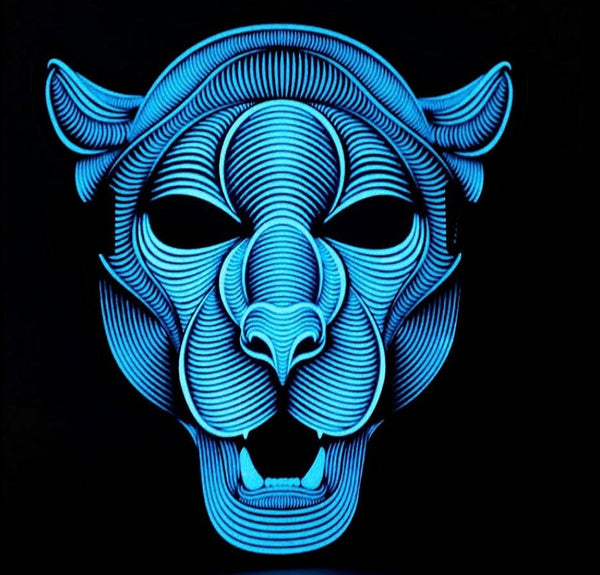 Masque panthère lumineux réactif au son – Goodmark