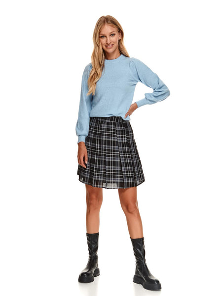 Mini-jupe Top Secret plissée femme à carreaux noir