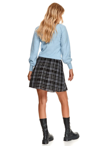 Mini-jupe Top Secret plissée femme à carreaux noir