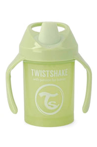Mini gobelet Twistshake vert - bec verseur souple anti-fuite