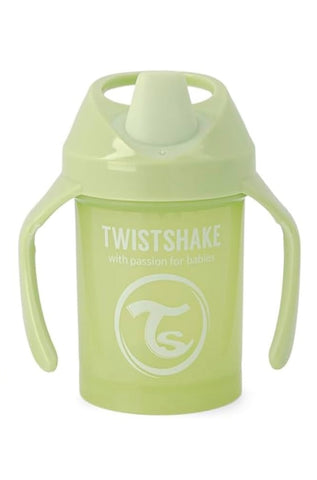 Mini gobelet Twistshake vert - bec verseur souple anti-fuite