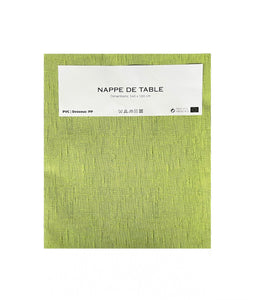Nappe de table verte 140 x 160 cm – PVC avec dessous PP