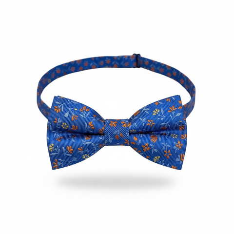 Nœud papillon Bayard Bleu Motif Floral Homme