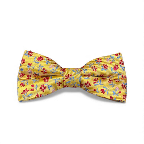 Nœud papillon Bayard Jaune Motif Floral Homme