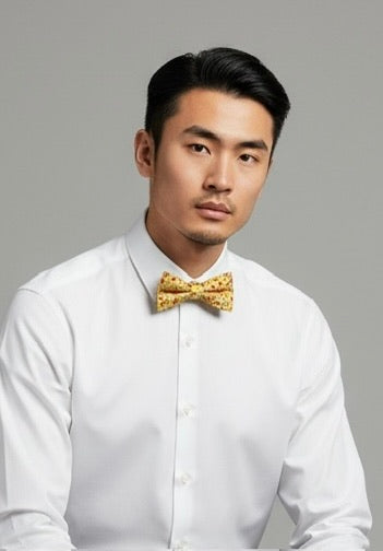 Nœud papillon Bayard Jaune Motif Floral Homme