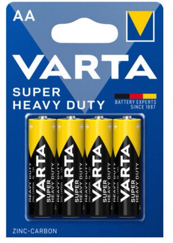 X4 Piles AA Varta Super Heavy Duty