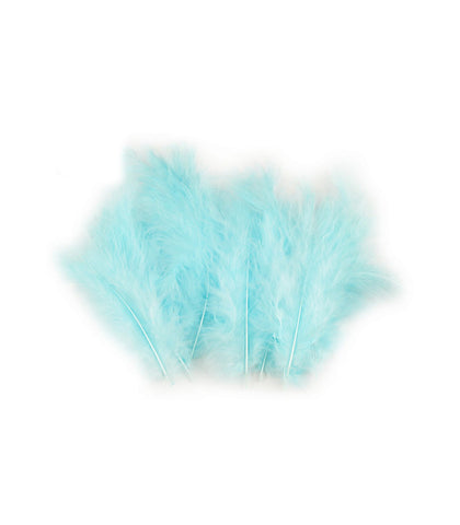 Sachet X15 Plumes Décorative Binjia Craft Déco Bleu Ciel