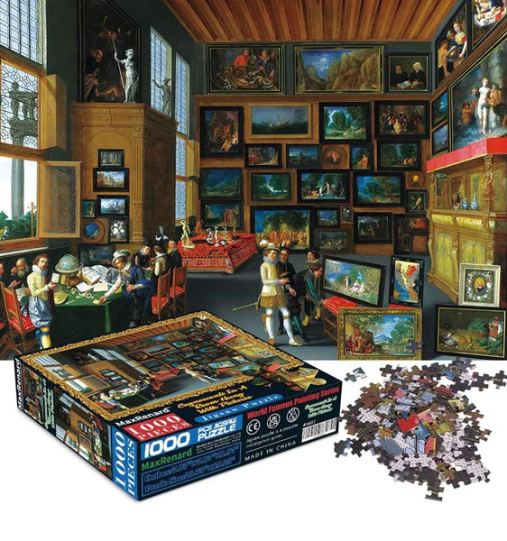 Puzzle 1000 pièces Sameline Cognoscenti in a room Hung With Pictures