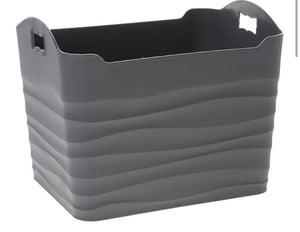 Panier de rangement EMHOUSE – effet vagues en relief 19 x 15 x 14 cm
