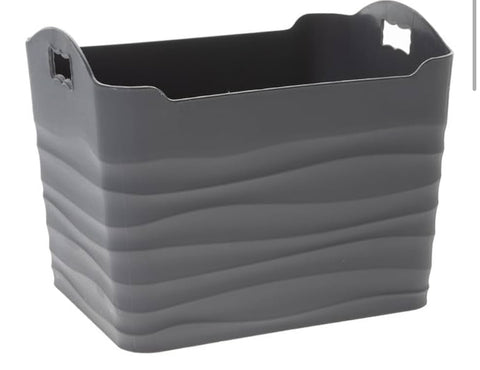 Panier de rangement EMHOUSE – effet vagues en relief 19 x 15 x 14 cm