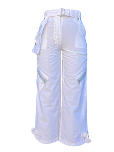 Pantalon Sports Label by Moods’ Attitude blanc fille