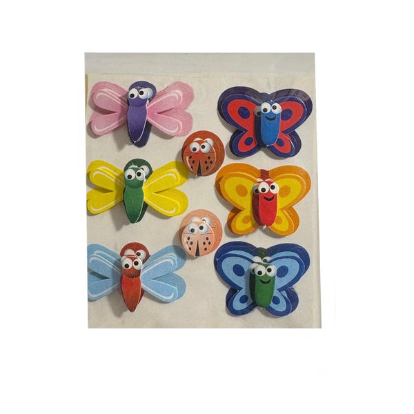 x17 stickers 3D animaux floraux