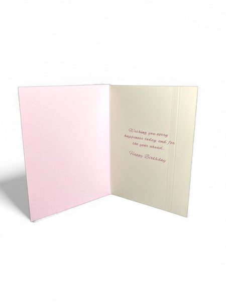 Carte joyeux anniversaire Juicy Lemon papillons fleurs 19 x 13 cm