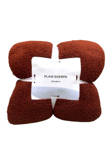 Plaid sherpa marron 130×180 cm