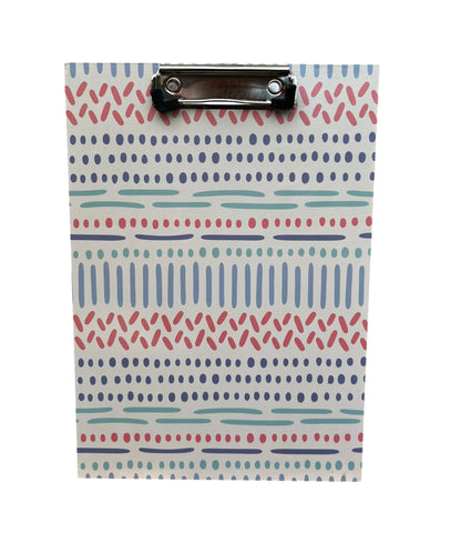 Planche à pince clipboard rigide – Motif graphique pastel 32,5 x 22 cm