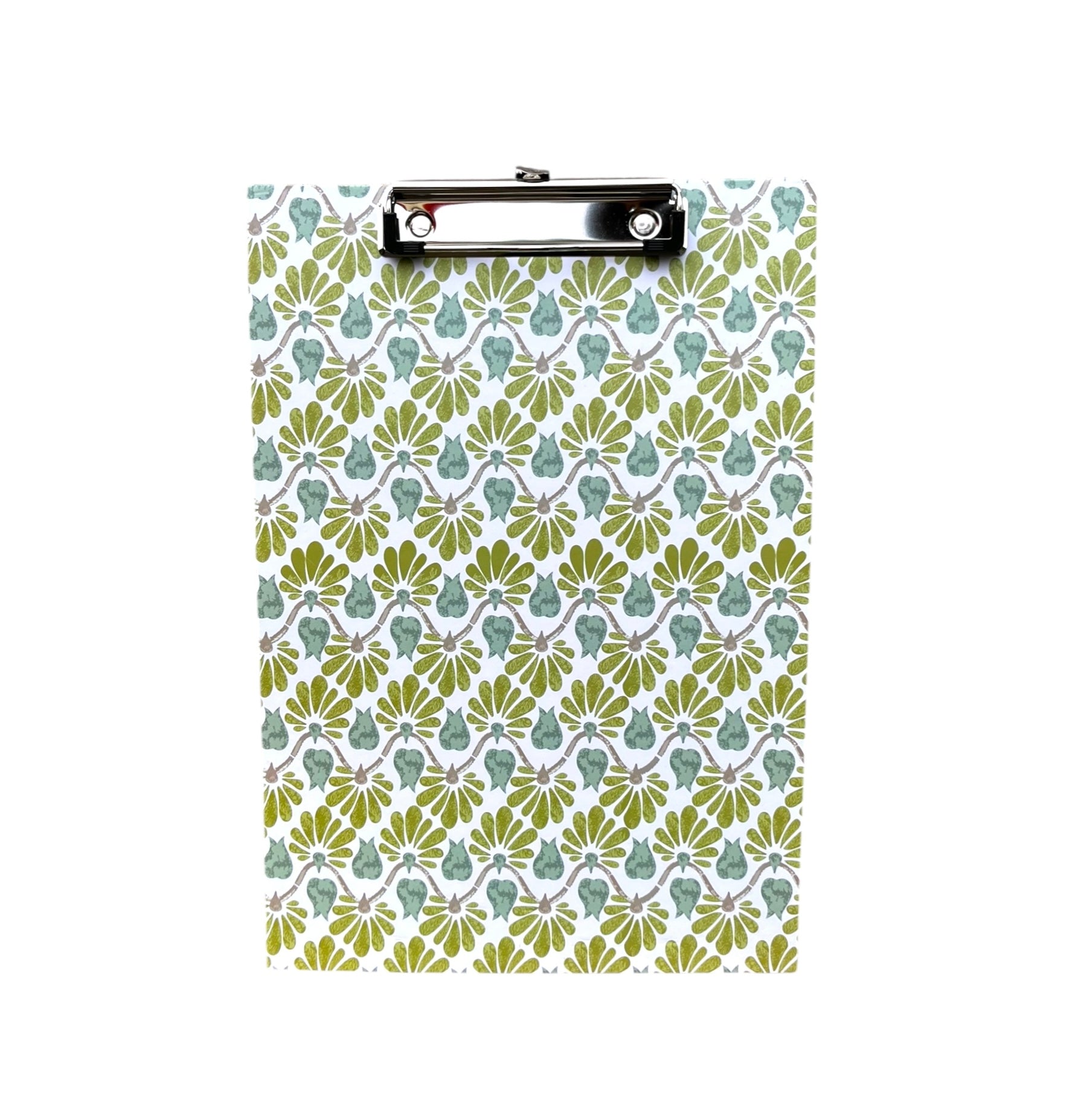 Planche à pince clipboard rigide – Motif feuillage vert 32,5 x 22 cm