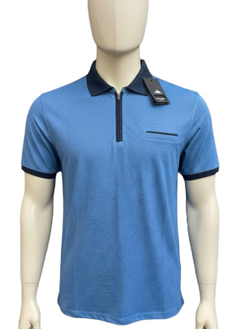 Polo Macidman Couture bleu homme