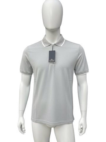 Polo Macidman Exclusive gris et blanc homme