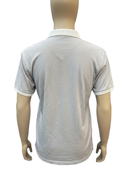 Polo Macidman gris et blanc homme