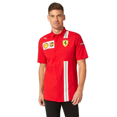 Polo chemise Ferrari Puma Écurie Ferrari rouge homme