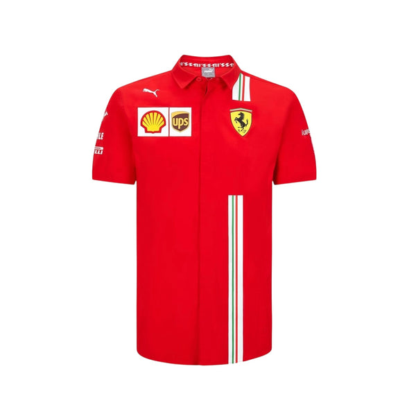 Polo chemise Ferrari Puma Écurie Ferrari rouge homme