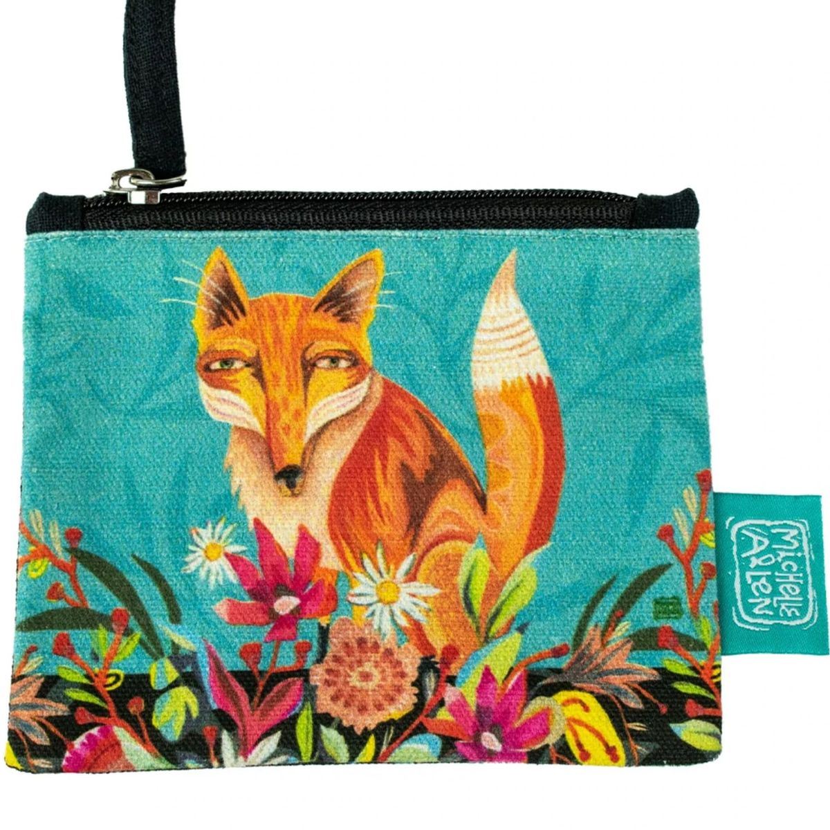 Porte-monnaie renard Michelle Allen – 100% coton - 14 x 11 cm