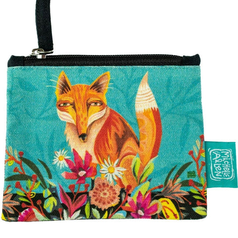 Porte-monnaie renard Michelle Allen – 100% coton - 14 x 11 cm