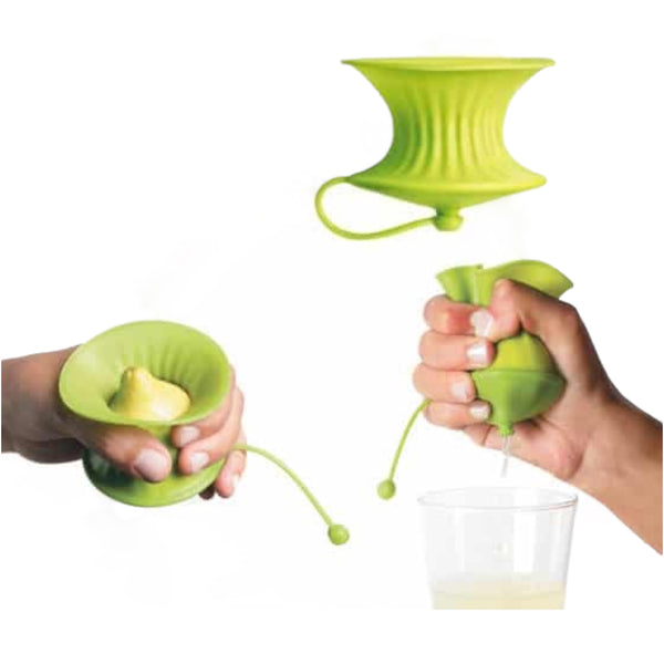 Presse-citron Lékué en silicone vert