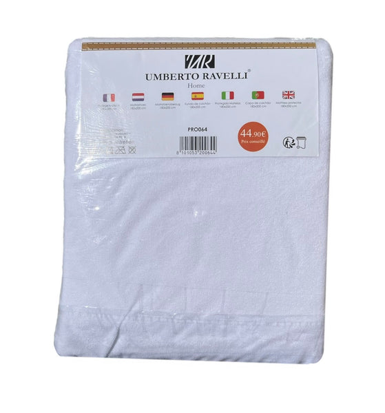 Protège-matelas Umberto Ravelli 180×200 cm +25 cm – Imperméable et extensible