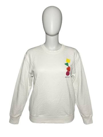 Pull Esprit - Blanc Formes Géométriques Femme