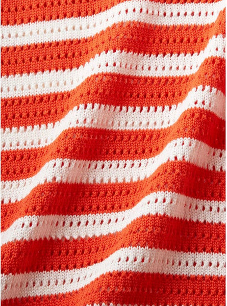Pull Esprit orange et blanc femme