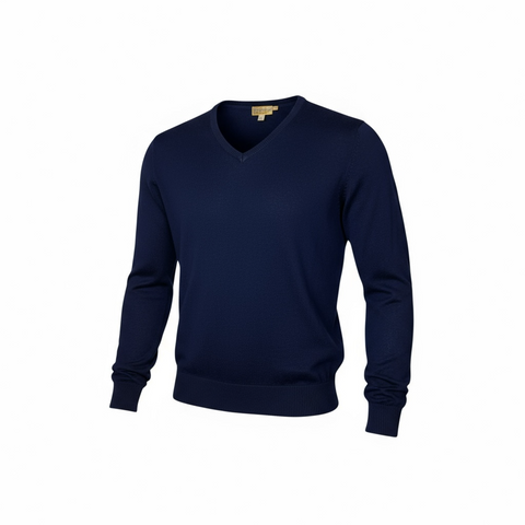 Pull Westwood bleu marine col V homme