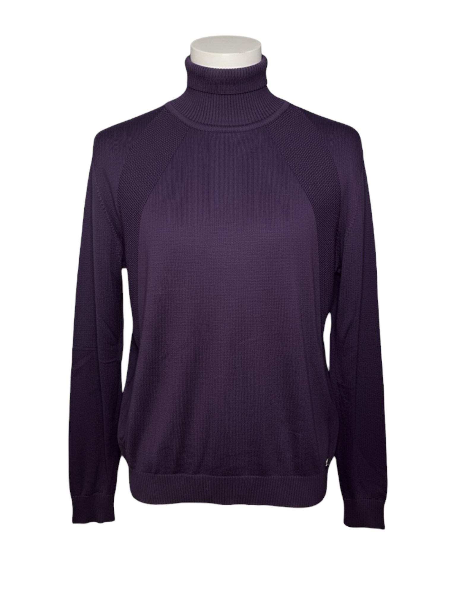Pull col roulé Macidman Exclusive violet homme