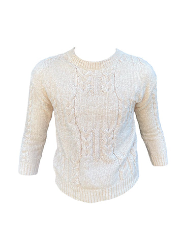 Pull en laine Poof Girl beige enfant
