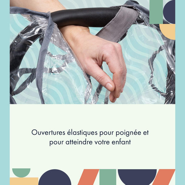 Babify - Couverture Protection contre la pluie siège auto avec fenêtre avant et ventilation