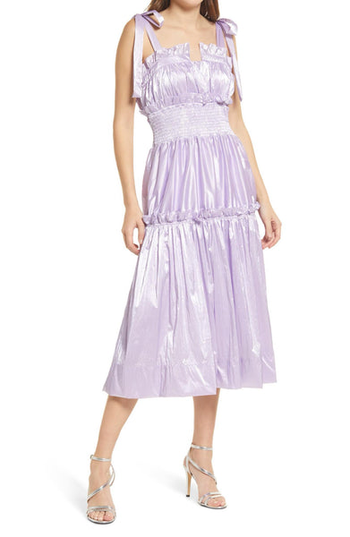 Robe Amylynn bretelles lila femme