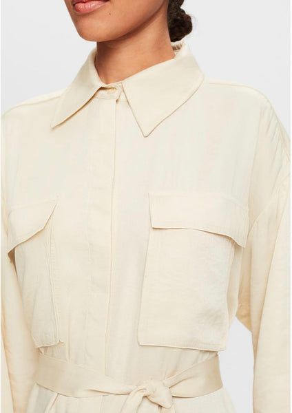 Robe ceinture Esprit beige femme