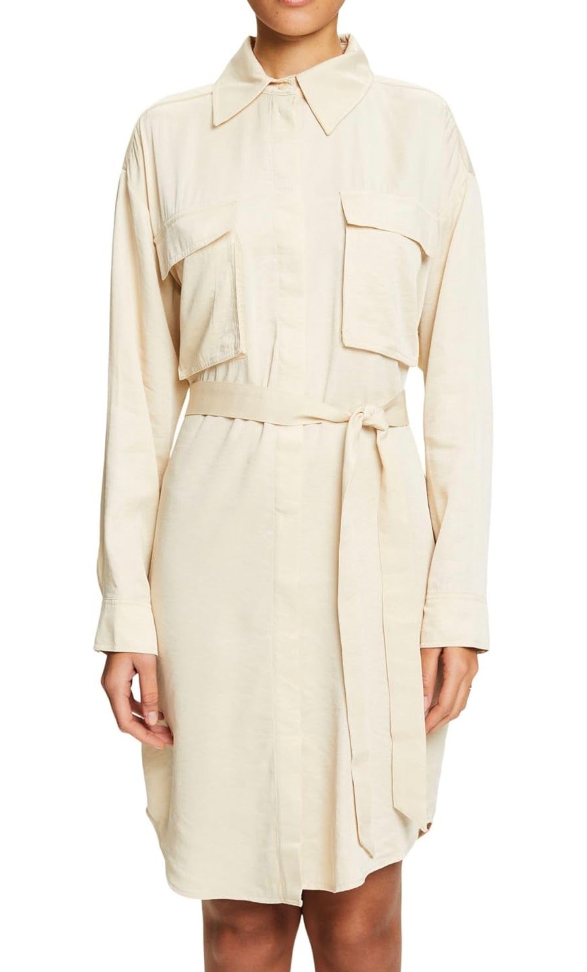 Robe ceinture Esprit beige femme