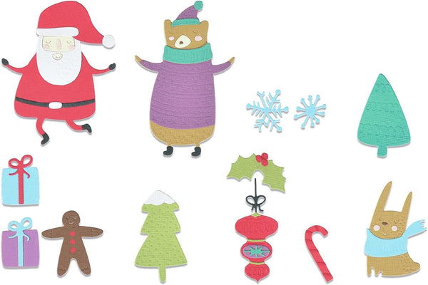 Sizzix Thinlits Lot de 11 Matrices-Doodle Christmas par Olivia Rose