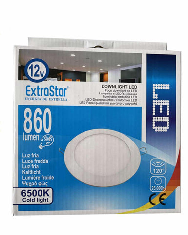 SPOT LED 12W À ENCASTRER EXTRA-PLAT (ÉQUIVALENT 96W) - BLANC FROID