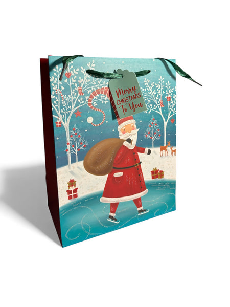 Sac Noël Père Noël Incood "Merry Christmas to you" 18 x 23 x 10 cm