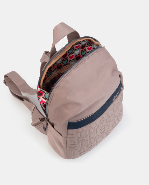 Sac à dos marron Caminatta en néoprène - 24 x 30 x 11 cm