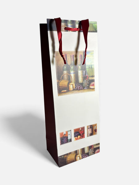 Sac bouteille Kairui motif bouteilles de vin rouge 12,5 x 34,5 x 9 cm