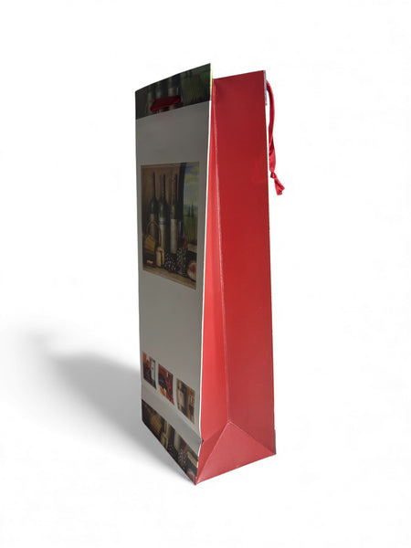 Sac bouteille Kairui motif bouteilles de vin rouge 12,5 x 34,5 x 9 cm
