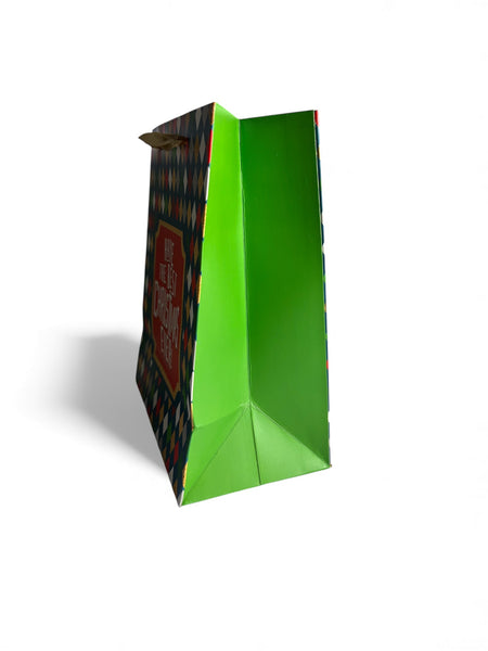 Sac cadeau Noël « Have the best Christmas ever » multicolore 18 x 22 x 10 cm